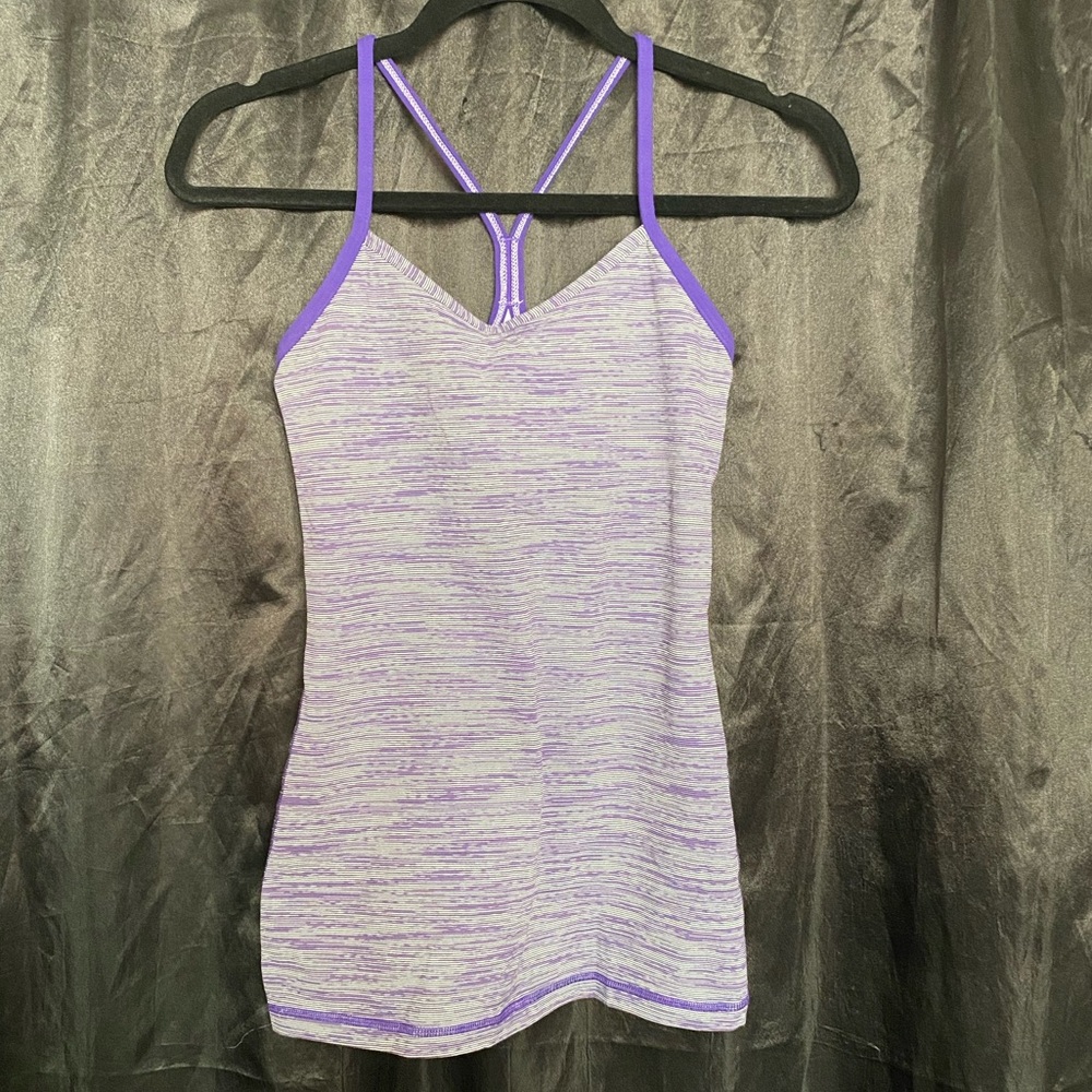 Purple lululemon free to be tank top